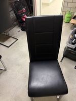 6x Kunstleder Stühle schwarz