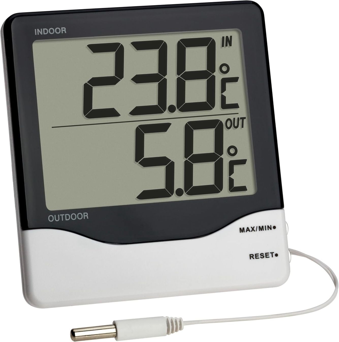 Altro per la casa: TFA Dostmann Digital Innen + Aussen Thermometer + 3m Kabel – Usato da Bischofszell venduto da froggyfrogger