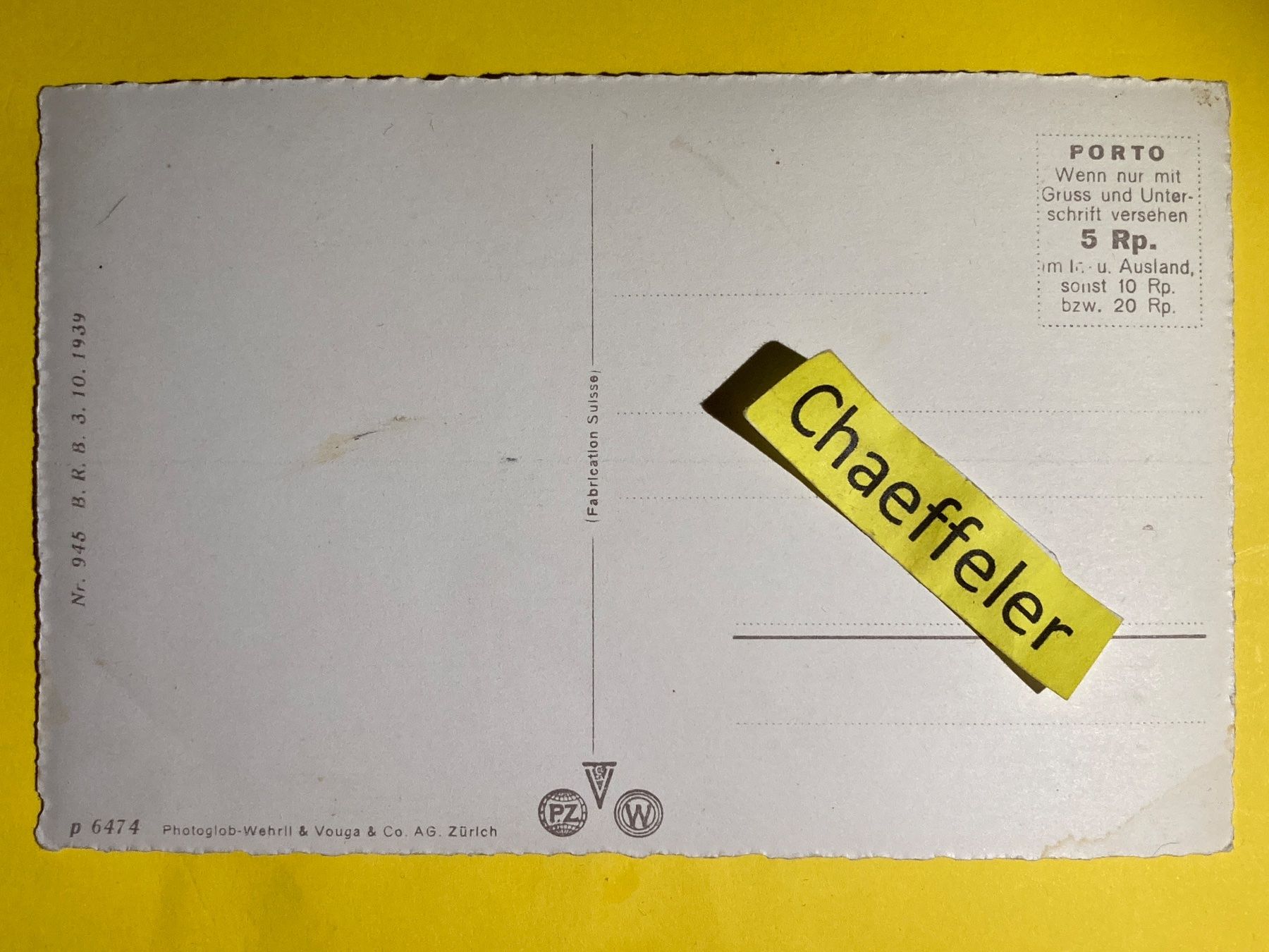 Cartoline postali: Adelboden mit Bondurspitze – Usato da Zürich venduto da Chaeffeler 1