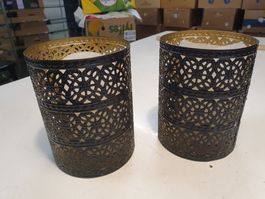 2 Stk Windlichter Blech
