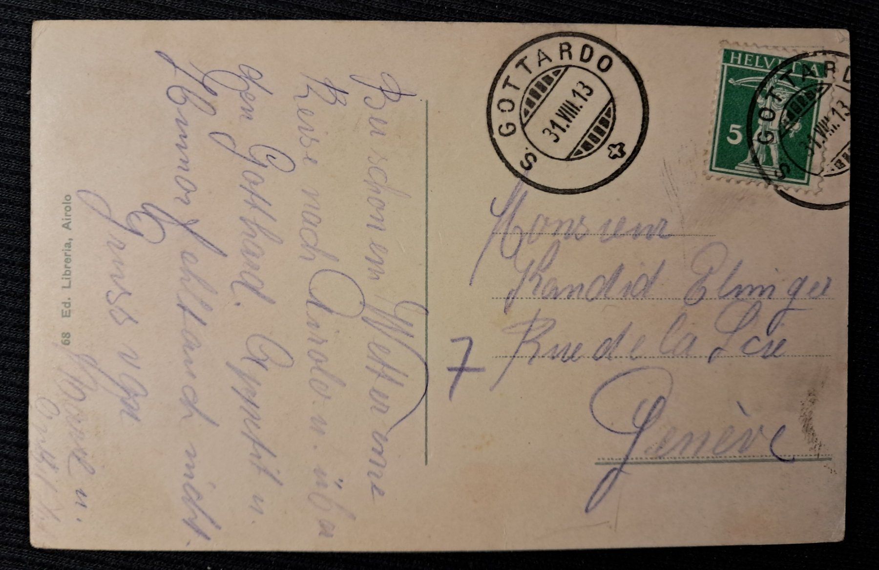 Cartoline postali: AIROLO 1913 – Usato da Ponto Valentino venduto da giorgia06 1