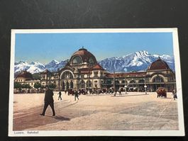 AK Luzern Bahnhof uralt ungelaufen   (G4007)