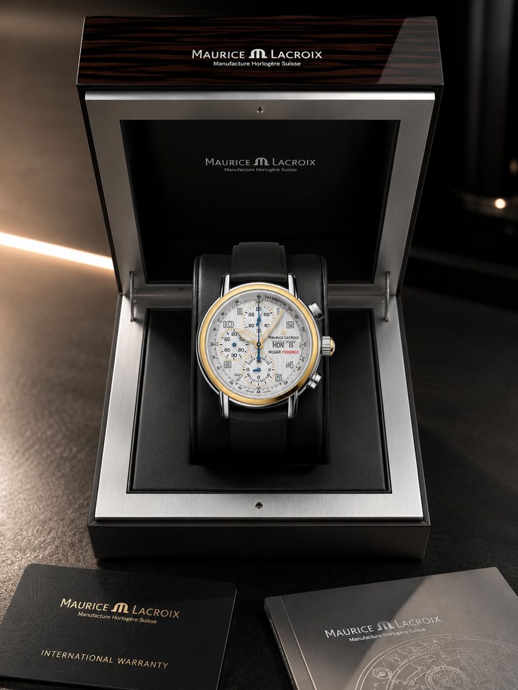 Maurice Lacroix Orologi: Maurice Lacroix Masterpiece Roger Federer Croneo MP6128-PS10 – Nuovo (secondo la descrizione) da Biel/Bienne venduto da gre_c2g8 4