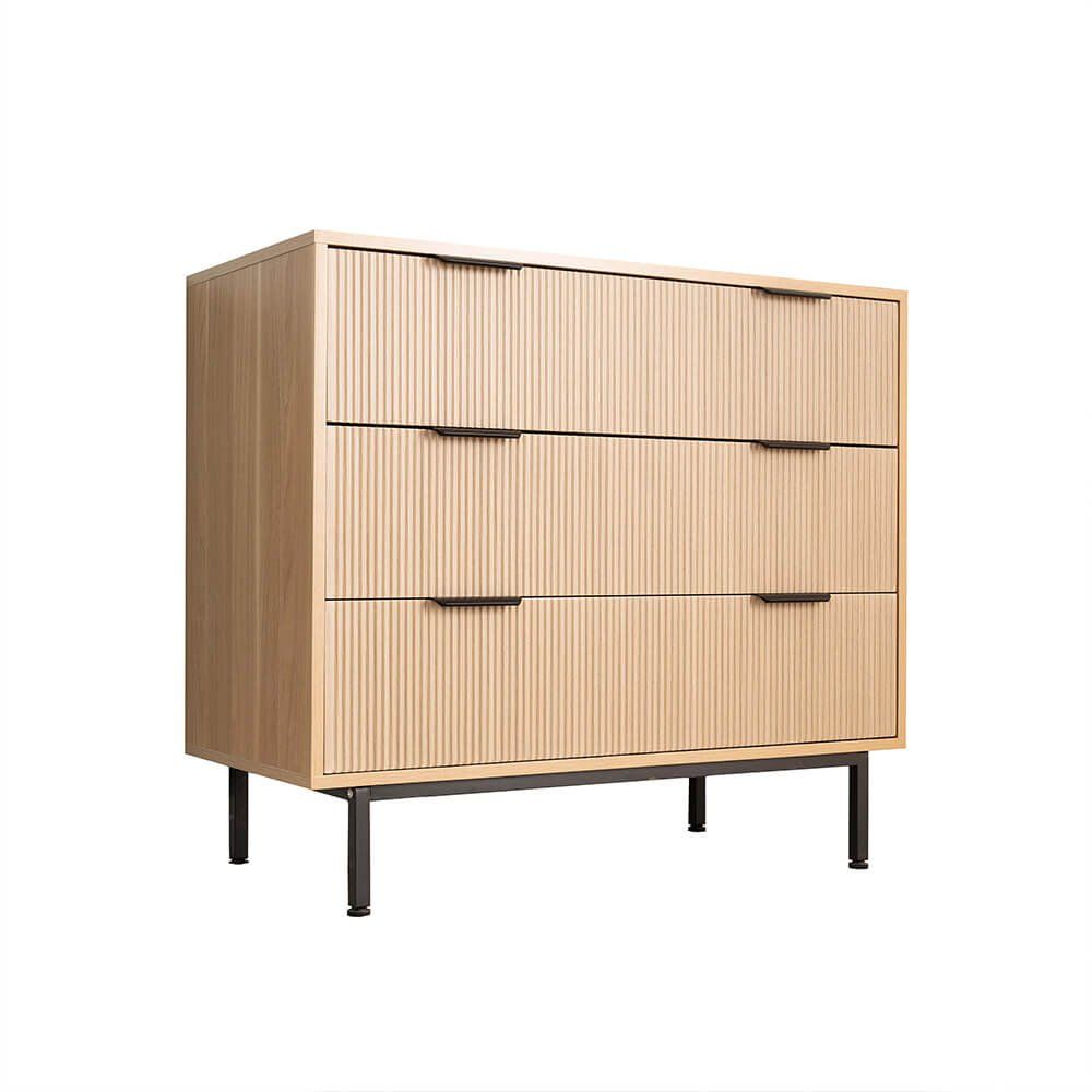 Cassettiere: Kommode NALA - moderne Optik - Natur/Schwarz - 90x80cm – Nuovo e nell'imballaggio originale da Wallenwil venduto da toesstal-vertrieb 5