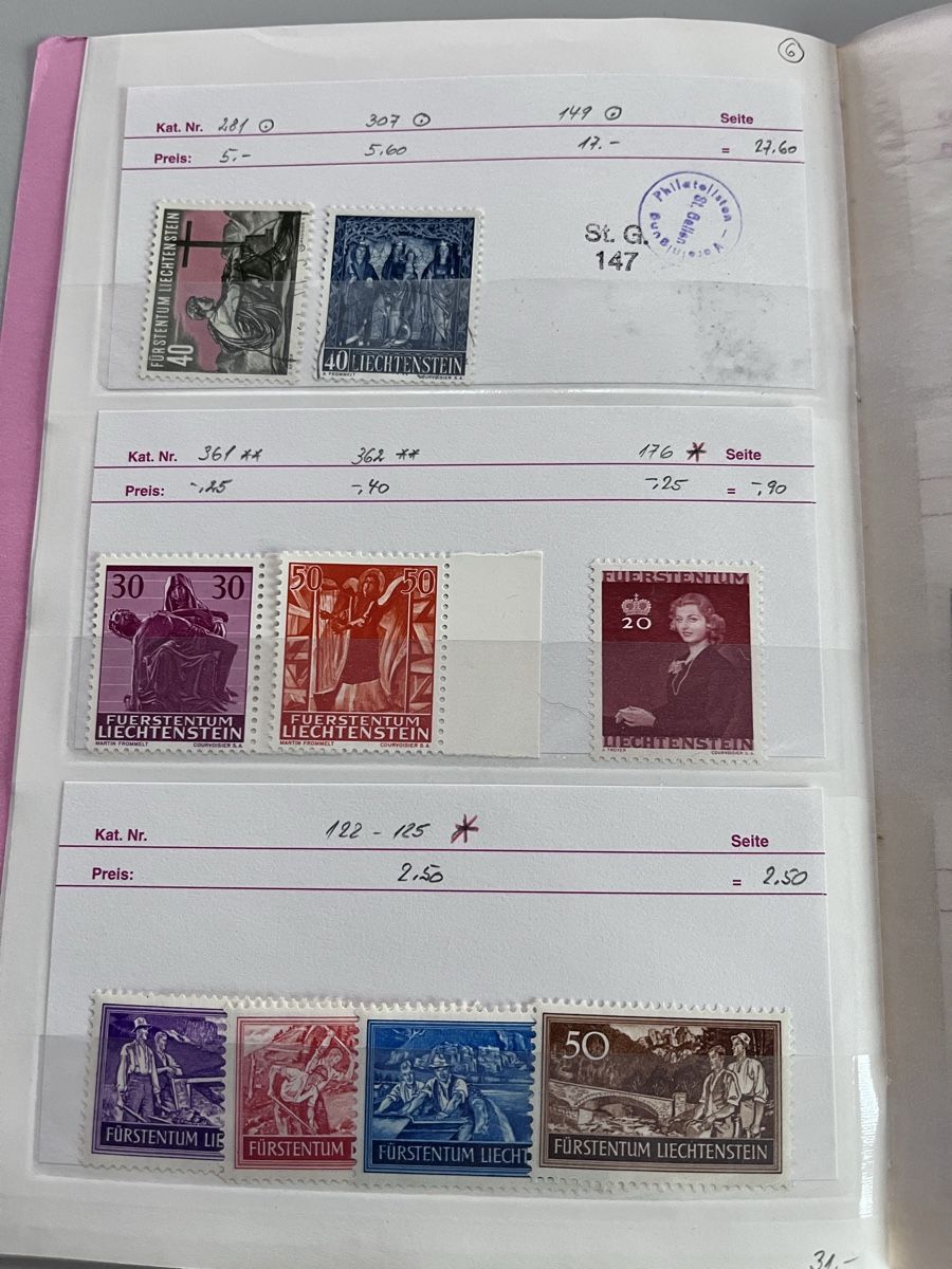 Tutti i francobolli: Briefmarken Auswahlheft Liechtenstein – Usato da Römerswil LU venduto da manuscha_ 6