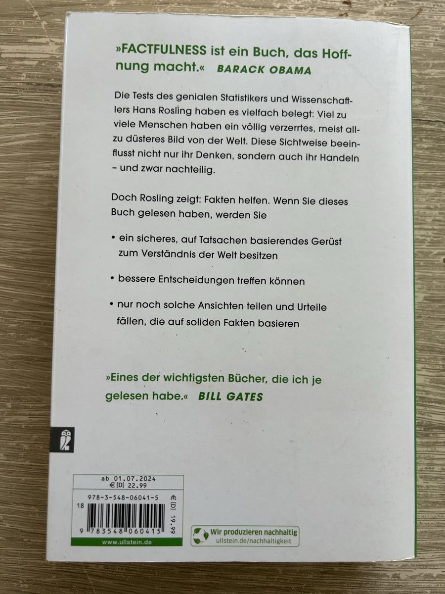 Libri: Factfulness von Hans Rosling – Usato da Wil SG venduto da NikolasAnthi 1