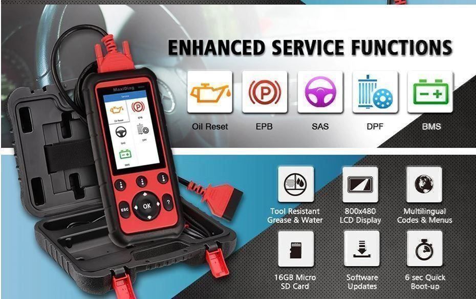 Misurare: AUTO Tester MD808 Pro in DEUTSCH OBD Service Reset – Nuovo (secondo la descrizione) da Chur venduto da P0WER