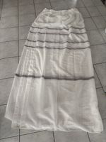 Vorhang weiss grau gestreift mit Haken 260x195 cm