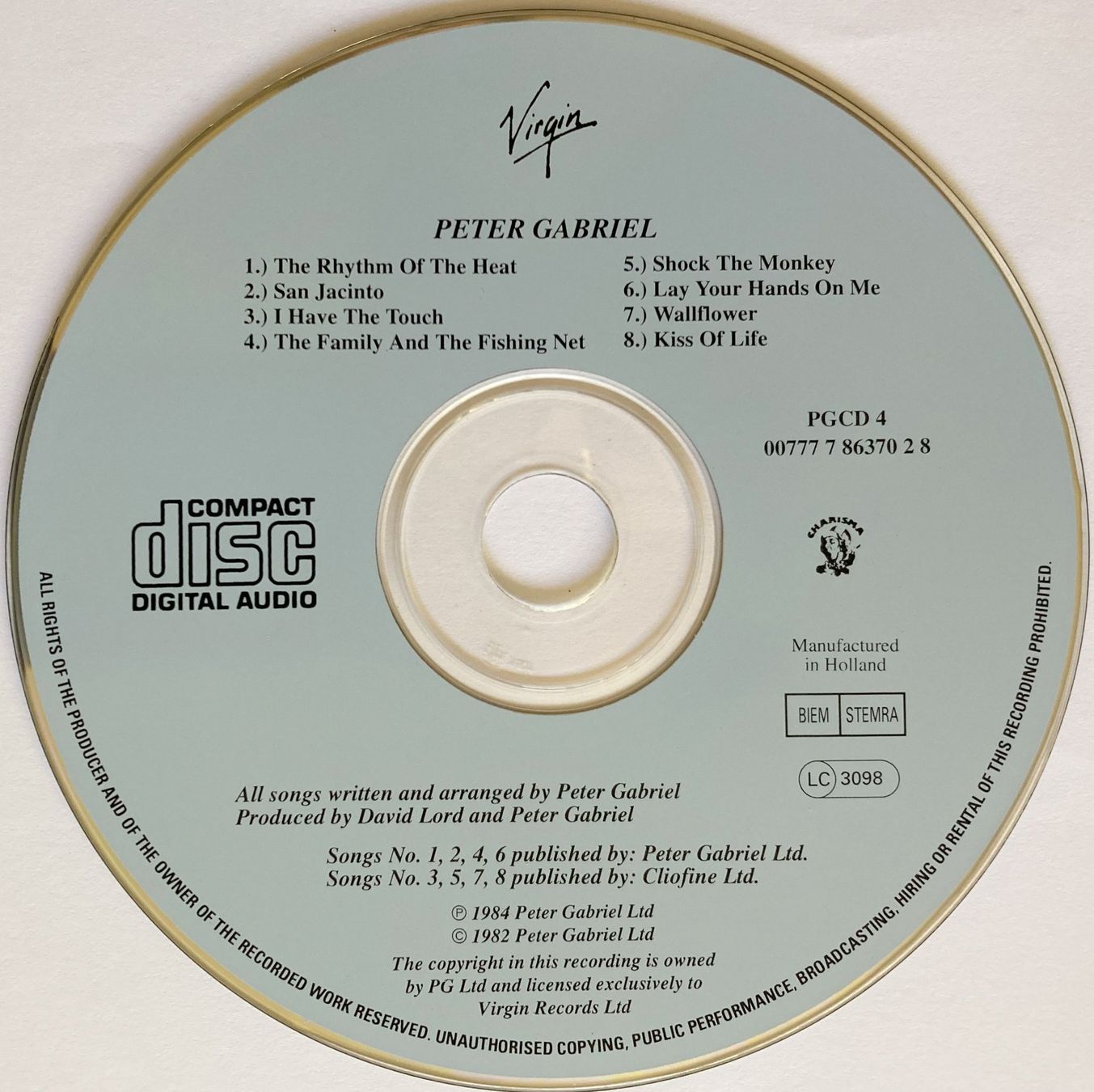CDs: GENESIS / PETER GABRIEL - S/T – Gebraucht aus Bottens von hotter-than-hell 2