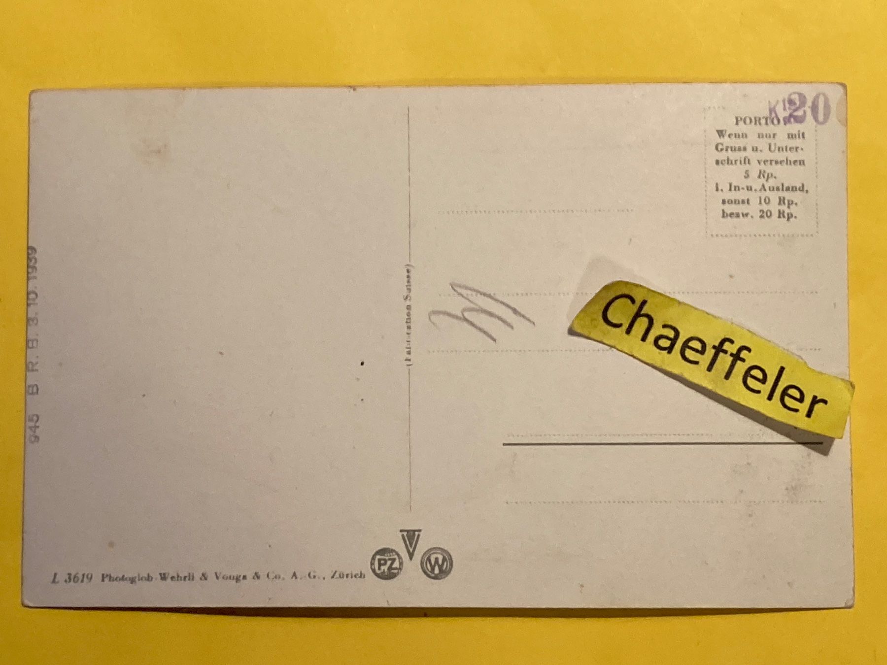 Cartoline postali: Titlisgipfel – Usato da Zürich venduto da Chaeffeler 1