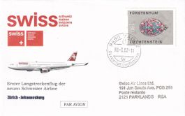 Erstflug Swiss Zürich - Johannesburg 2002, ab FL