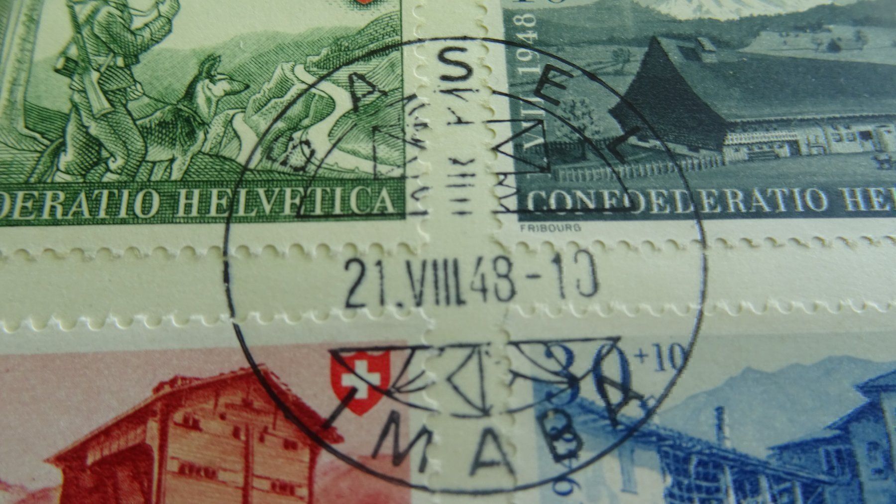 Tutti i francobolli: 21.VIII.48., SONDERKARTE  IMABA 1948, – Usato da Eschenbach SG venduto da eDaisy 2