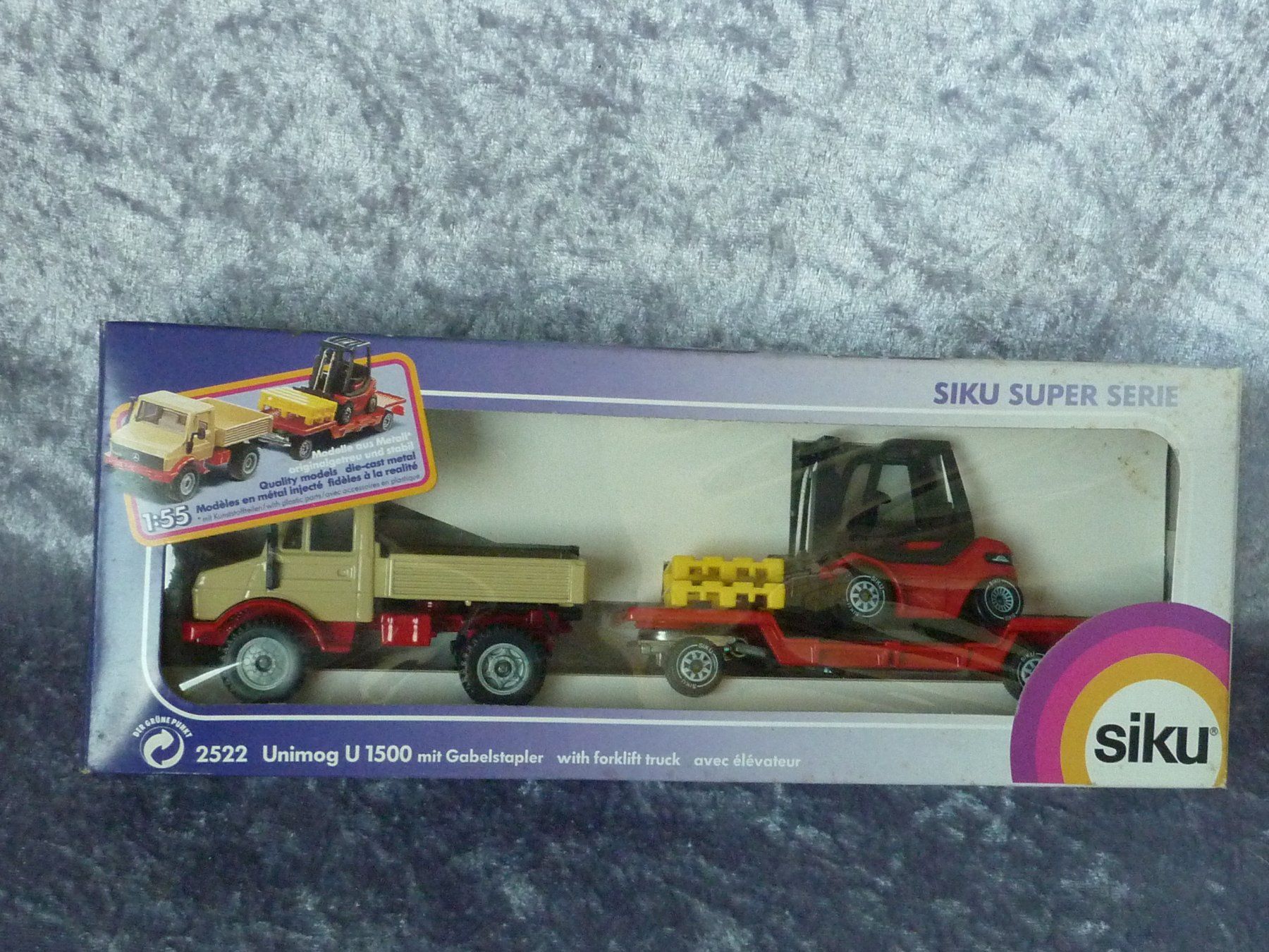 Siku Modellini d'auto: Unimog U1500 mit Gabelstabler Siku2522 – Nuovo (secondo la descrizione) da Dürrenäsch venduto da modellautos4you 1