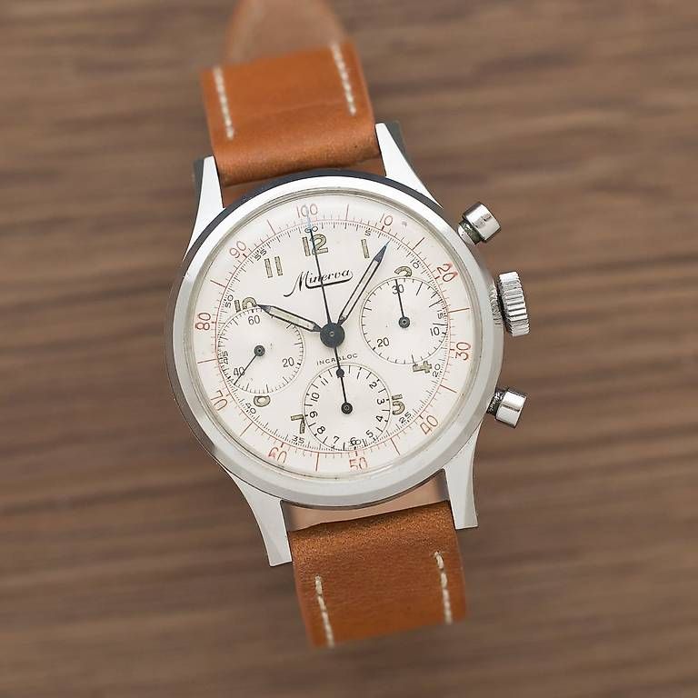 Montres: Minerva Chronographe Tri-Compax VD712 – D'occasion à Lausanne par inf_dft9