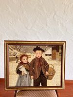 Gobelin Bild Kinder im Schnee (98)