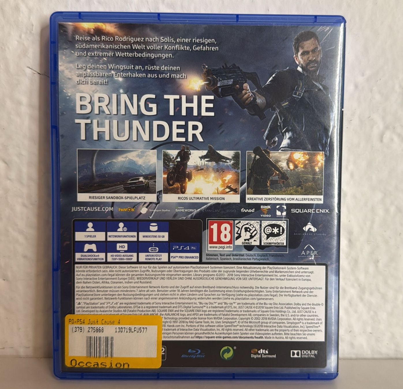 Spiele: PS4 Spiel Just Cause 4  – Gebraucht aus Ehrendingen von lax21 1