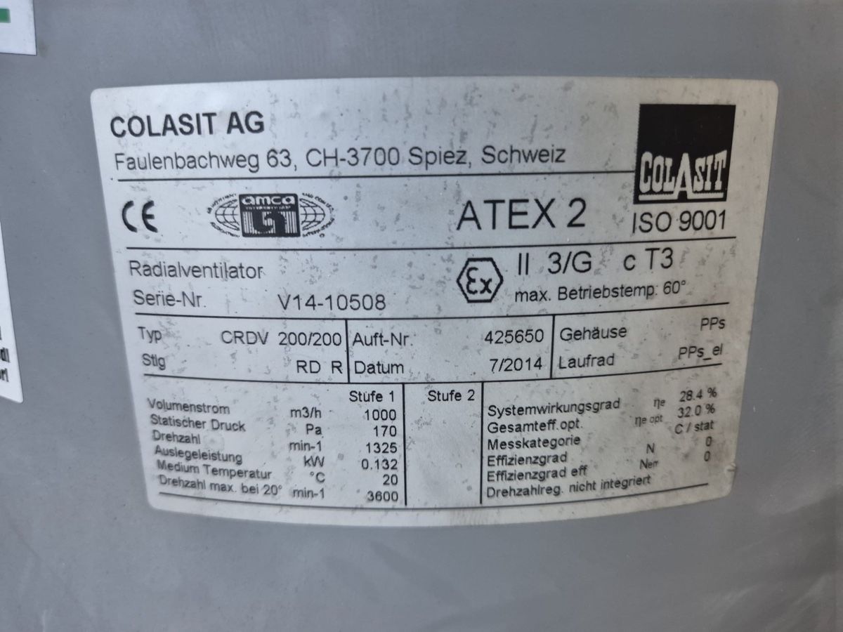 Ventilatori: Radialventilator CRDV 200/200 – Usato da Oetwil am See venduto da sad_y5gf 3