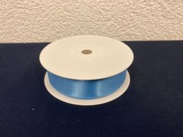 Satin - Band verdrahtet, 25 mm breit,  20 Meter, hell-blau