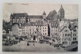 Ansichtskarte Basel Barfüsserplatz