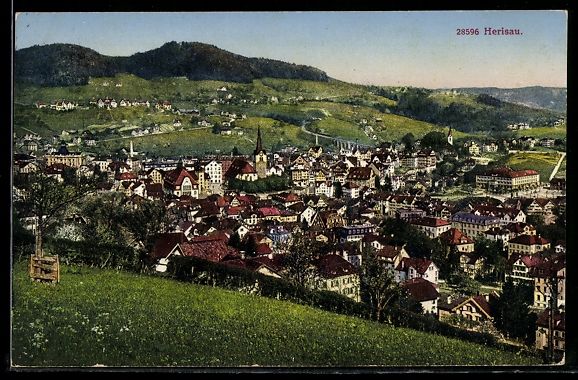 Ansichtskarten: AK Herisau, Ortsansicht, 1924 – Gebraucht aus Berlin von bartko-reher