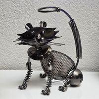 Dekorative Metall Katze, originell, neuwertig & speziell