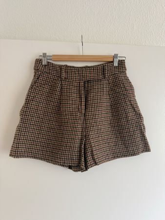 Lamarel Woll-Shorts Gr. XS/S Neu Hahnentritt High Waist