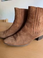 Wildlederstiefel, hellbrauch - Grösse 40