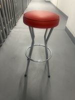 Barhocker rot Hocker Metall Sitzhöhe 52cm 44cm Breite
