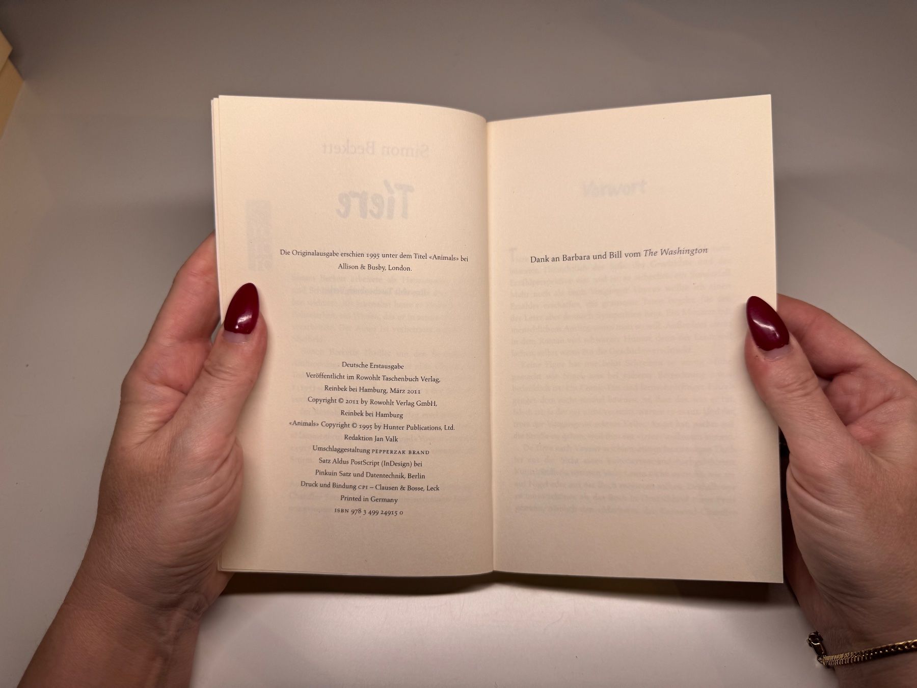 Libri: ROMAN: Simon Beckett, Tiere – Usato da Grosswangen venduto da Deutsche_Romane 3