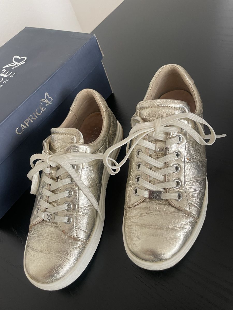 Scarpe da donna: CAPRICE SNEAKER LOW LIGHT GOLD METALLIC GRÖSSE 36 – Usato da Rorschacherberg venduto da drdupor 4