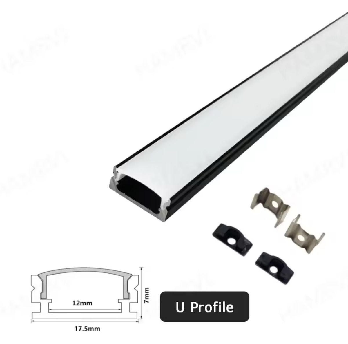 Lampadari & plafoniere: 2m / LED Aluminium Profil / Schwarz / Transparent / Milchig – Nuovo (secondo la descrizione) da Oberuzwil venduto da MusicMinimax