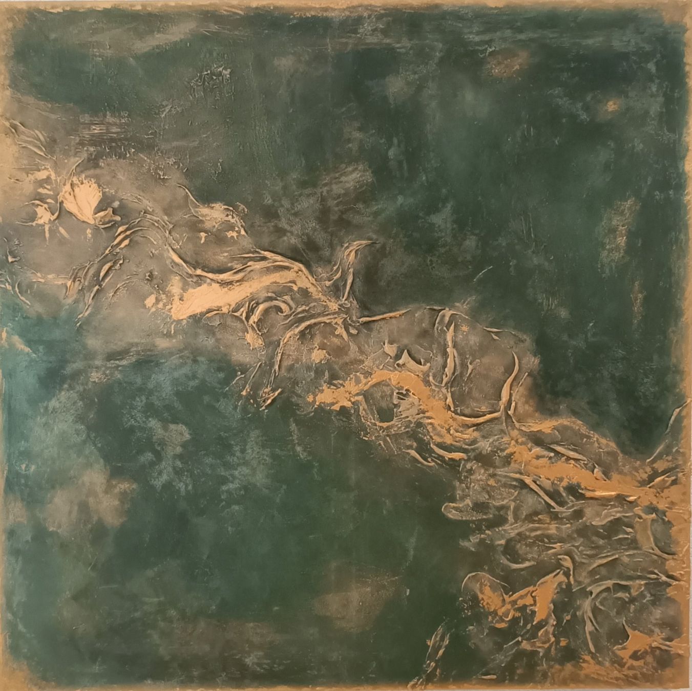 Dipinti: Bild - Nostalgisches Gold 100x100 – Nuovo (secondo la descrizione) da Villmergen venduto da Cynober-Art 1