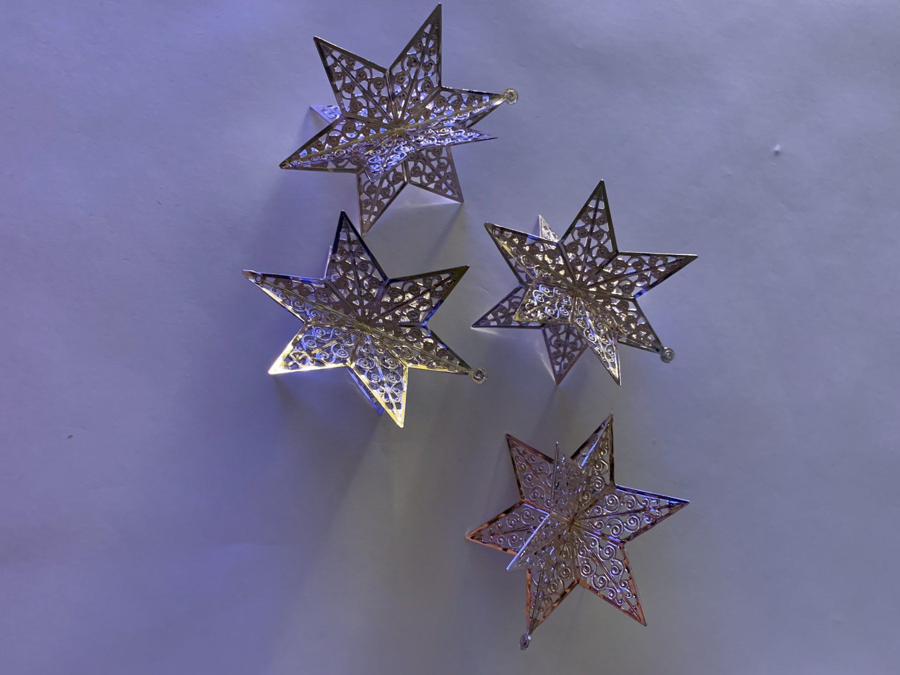 Tutte le decorazioni: 4 Weihnachtssterne rosa silber – Usato da Zürich venduto da MeineBilderkiste