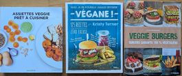 Lot de 3 livres de cuisine végétarienne et végane