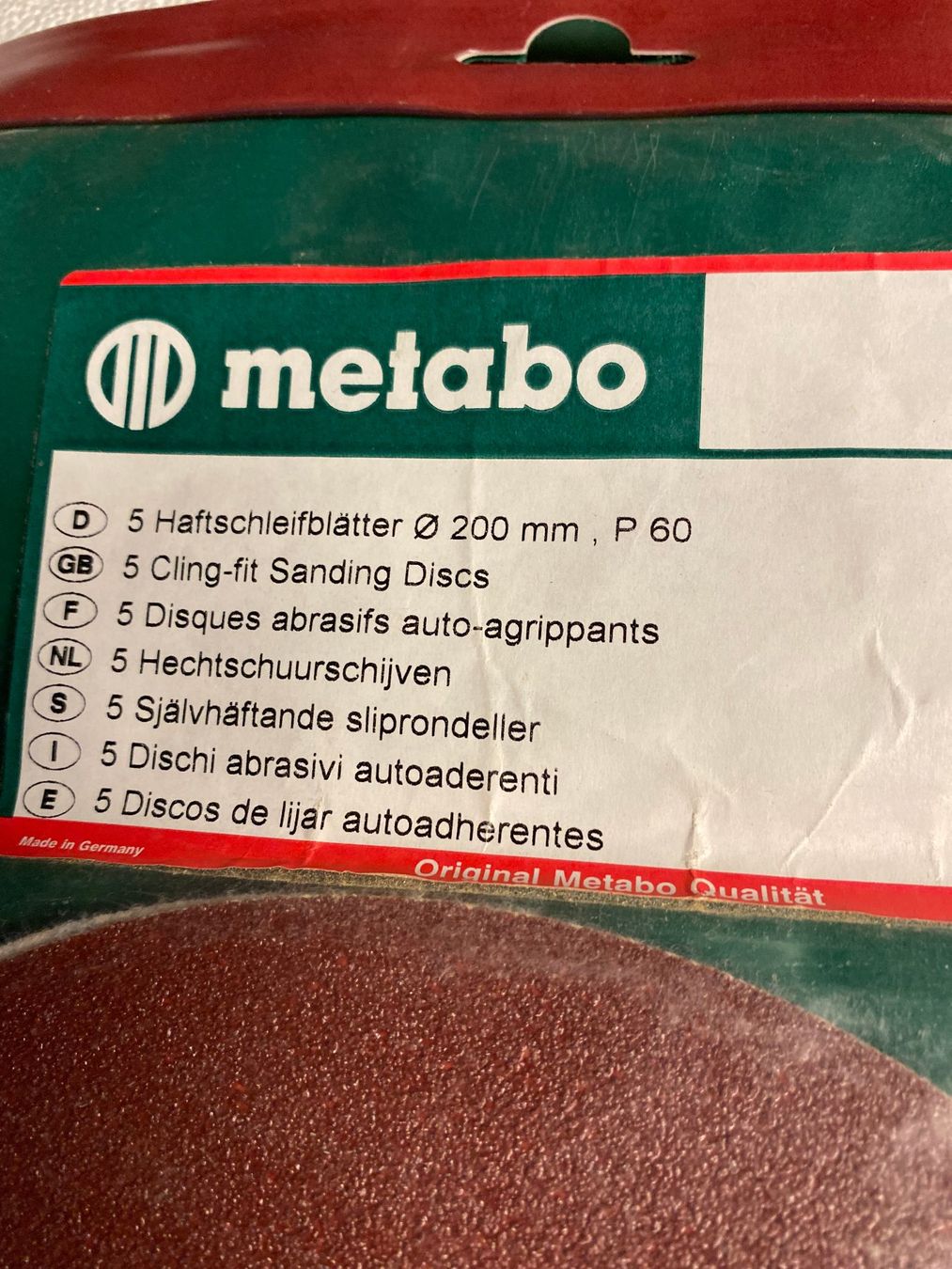 Metabo Tutti gli attrezzi: Schleifpapier rund – Usato da Wattwil venduto da Hoelzig 1