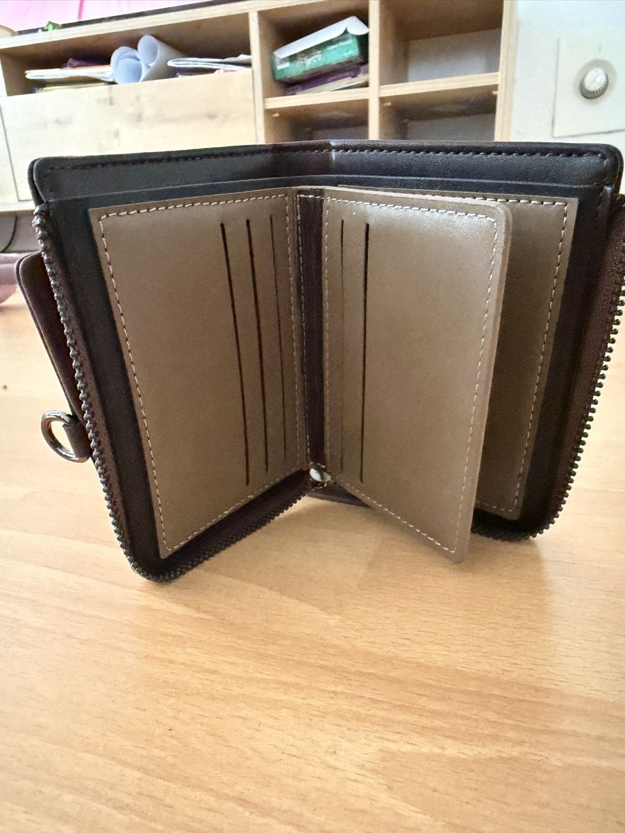 Portafogli: Volkit card holder brown leather zip pocket – Nuovo (secondo la descrizione) da Zürich venduto da Wick.j 1