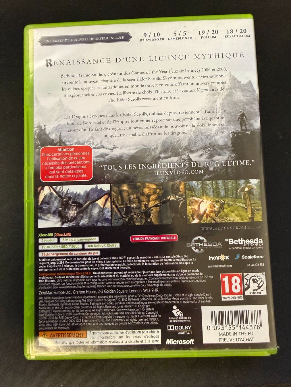 Microsoft Giochi: The Elder Scrolls V Skyrim - Xbox 360 – Usato da Pont-de-la-Morge venduto da Darfal 2