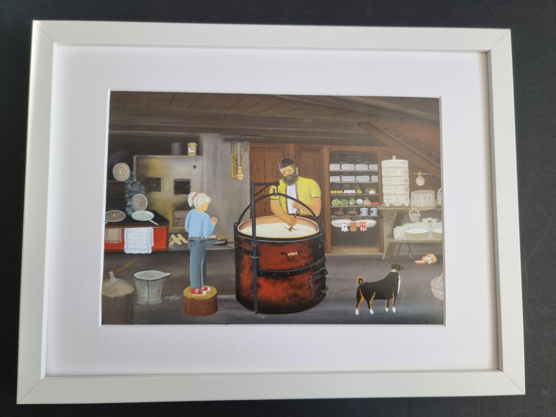 Poster & Bilder: BARBARA BILD HINTER PASSEPARTOUT MONTIERT MIT RAHMEN – Gebraucht aus Gersau von grafik-kunst