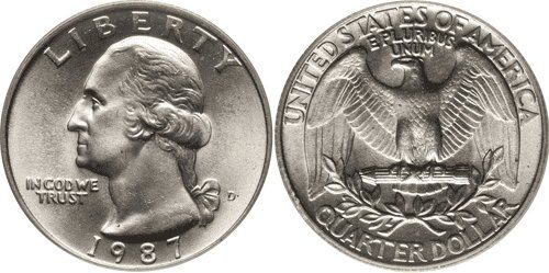 Tutti le monete: US-Quarter 1987 D – Usato da Kriens venduto da TSCH1