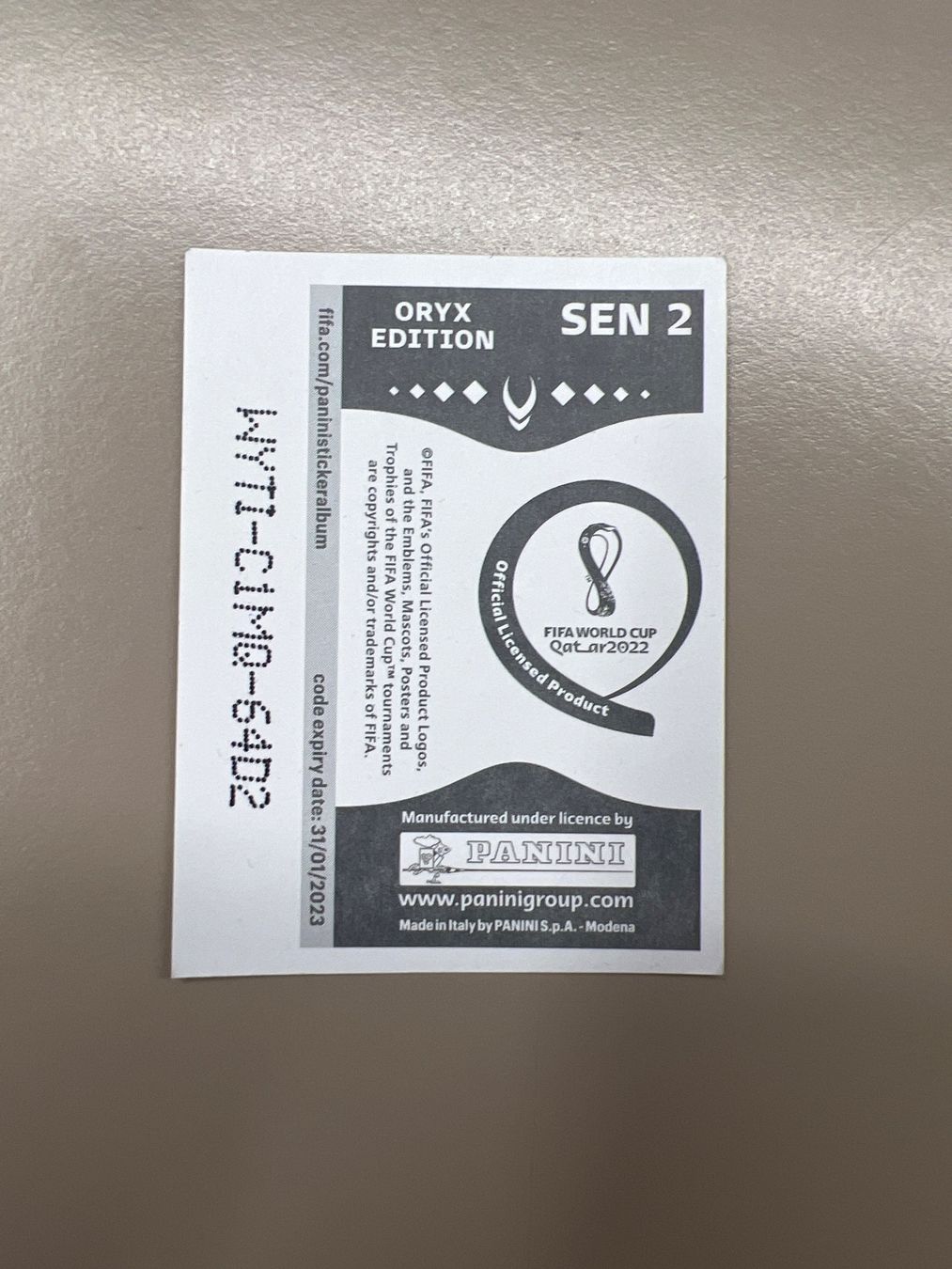 Panini Carte collezionabili: Panini Qatar 2022 Oryx Edition SEN2 – Nuovo (secondo la descrizione) da Dietikon venduto da Emoruk 1
