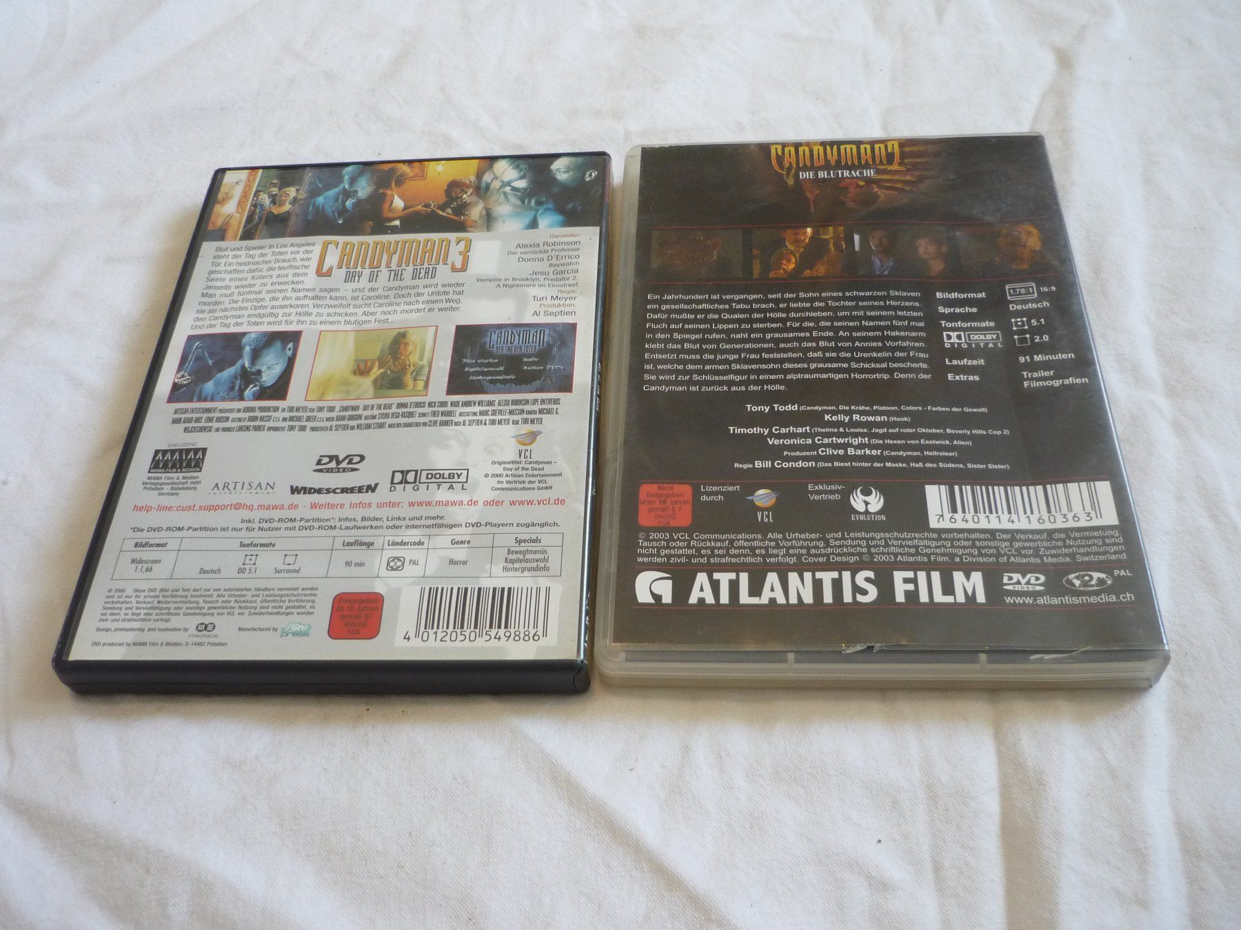 Tutti i DVDs: 4x DVD Horror - Candyman 2 + 3 – Usato da Beringen venduto da zzRegal 2