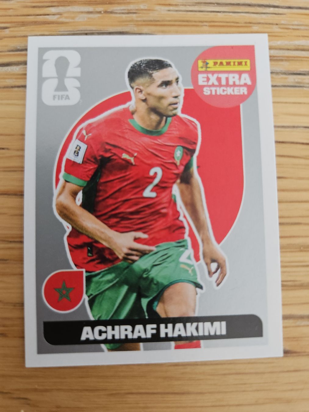 Panini Carte collezionabili: Panini extra Sticker Achraf Hakimi World Cup 2026 Silver – Nuovo e nell'imballaggio originale da Grandson venduto da Carpal