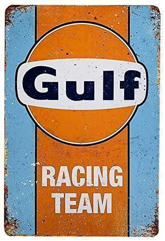 Gulf Oil Insegne: Plaque vintage Blechschild Gulf – Nuovo e nell'imballaggio originale da Uvrier venduto da AlpineTreasures