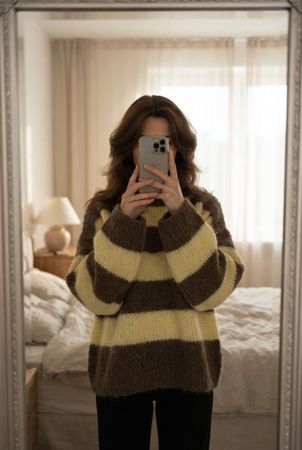 Oversize Mohair-Pullover Made in Italy