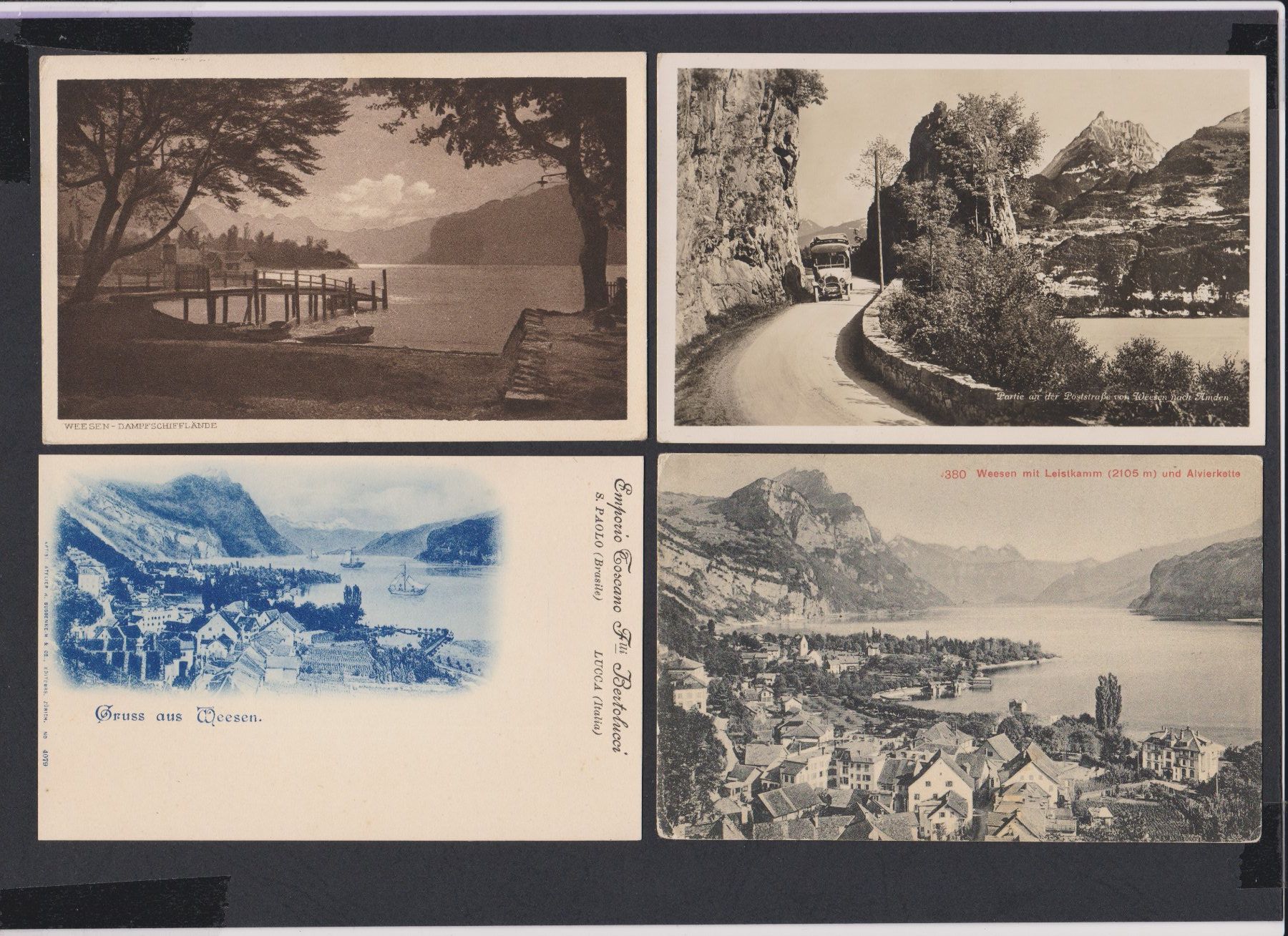 Cartoline postali: Weesen  SG   :   11 alte Ansichtskarten – Usato da Vitznau venduto da Ropaku 2