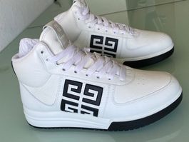 GIVENCHY G4 Logo Tatto Weiss Leder Hi Top Sneakers 41 NEU