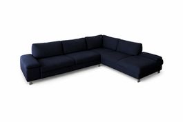 Grosses modernes Ecksofa in Dunkelblau