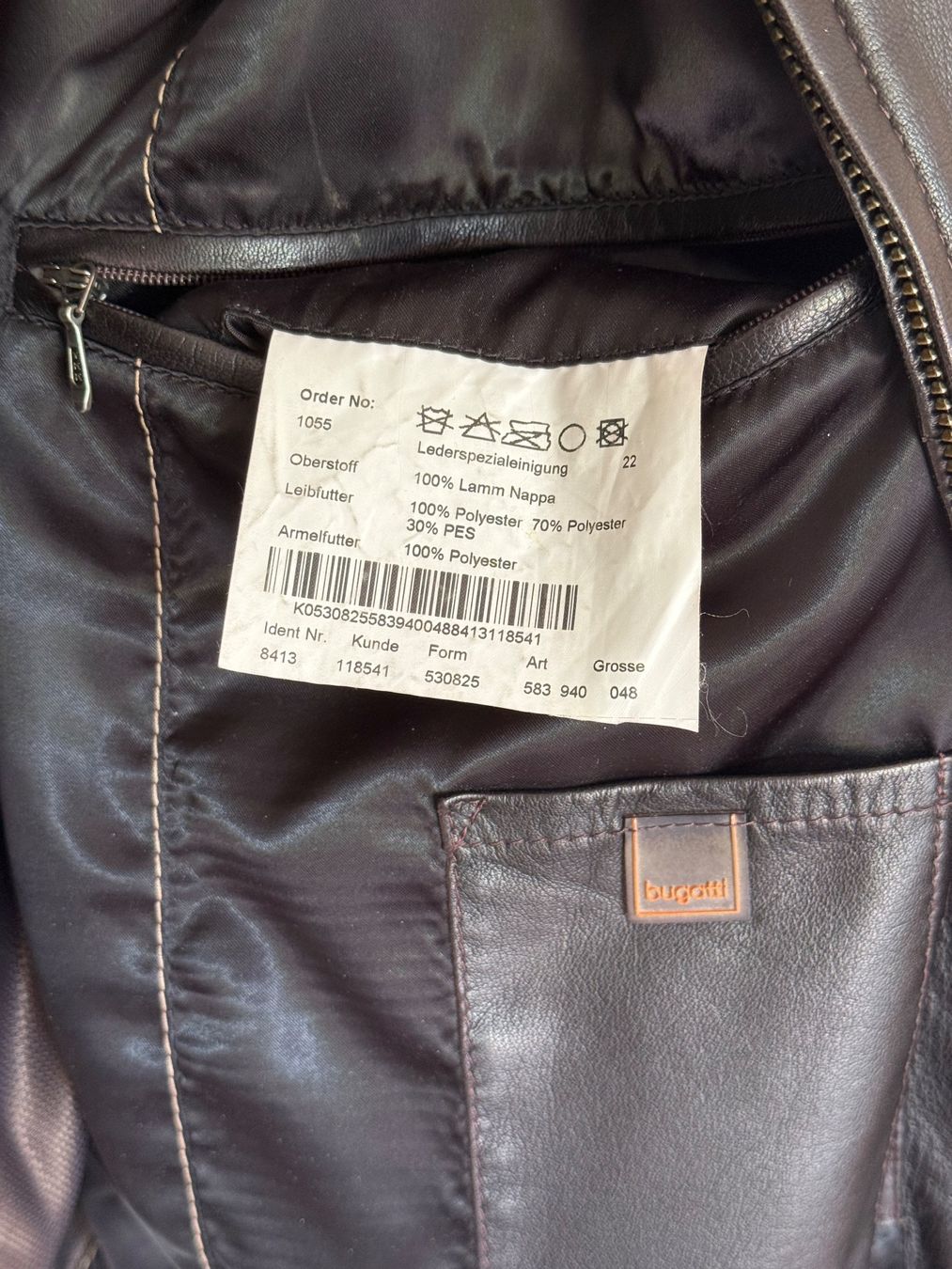 Bugatti Giacche: Bugatti Herren Lederjacke Echtleder Gr. 48 – Usato da Itingen venduto da uhu777 4