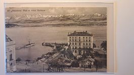 Ancienne CP Neuchâtel 1909 - Port et Hôtel Bellevue 