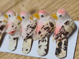 Mini Deko Vögel- Modellbau, Basteln& Floristik- ca. 3 cm.
